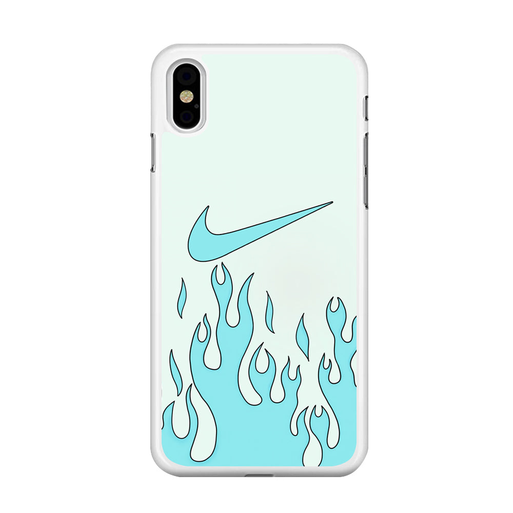 Nike Logo Fire Blue iPhone Xs Max Case