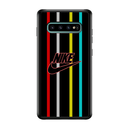 Nike Stripe Four Colour Samsung Galaxy S10 Case