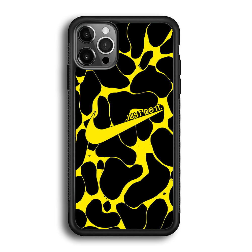 Nike Yellow Pattern Just Do It iPhone 12 Pro Max Case