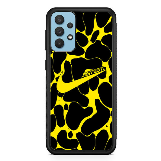 Nike Yellow Pattern Just Do It Samsung Galaxy A32 Case