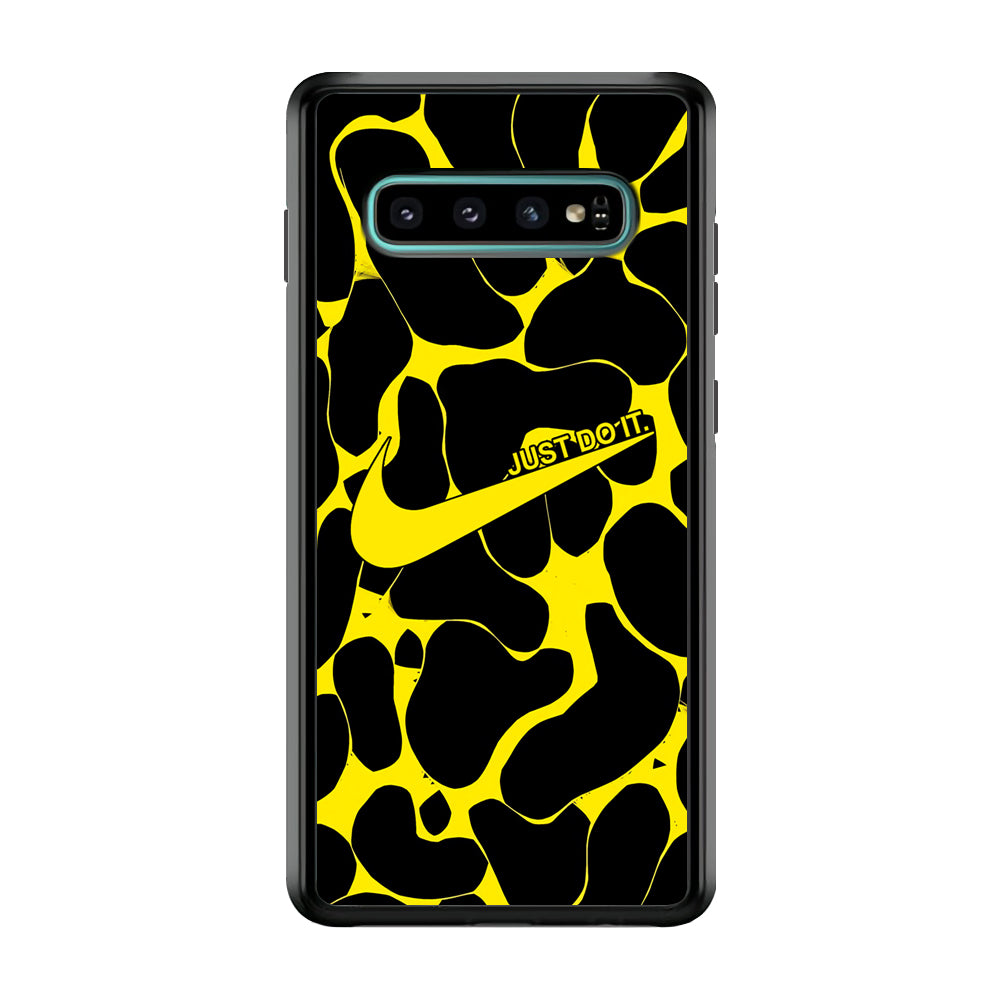 Nike Yellow Pattern Just Do It Samsung Galaxy S10 Case