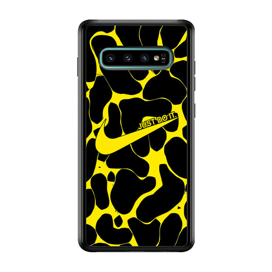 Nike Yellow Pattern Just Do It Samsung Galaxy S10 Case