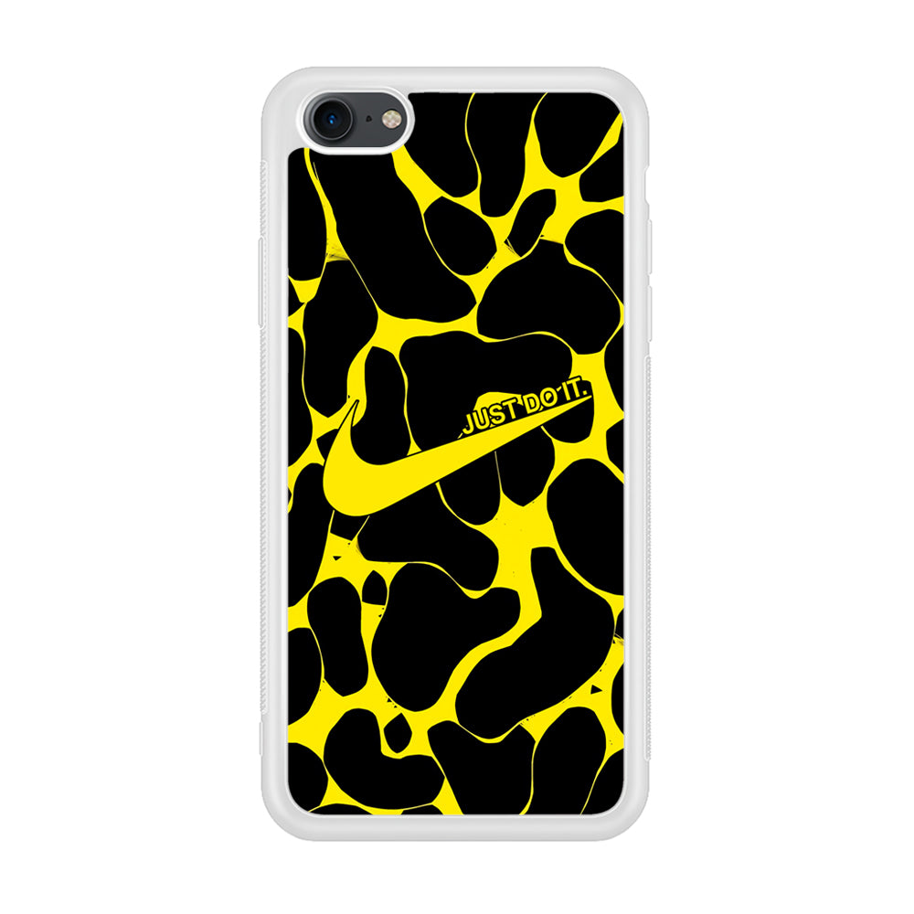 Nike Yellow Pattern Just Do It iPhone 8 Case
