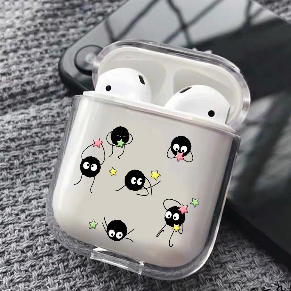 No Face Soot Sprites Play With Stars Protective Clear Case Cover For Apple Airpods
