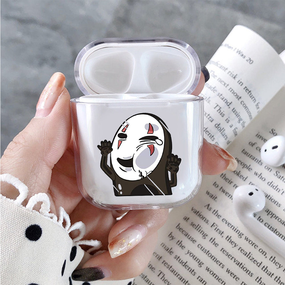 No Face Stick In The Glass Protective Clear Case Cover For Apple Airpods