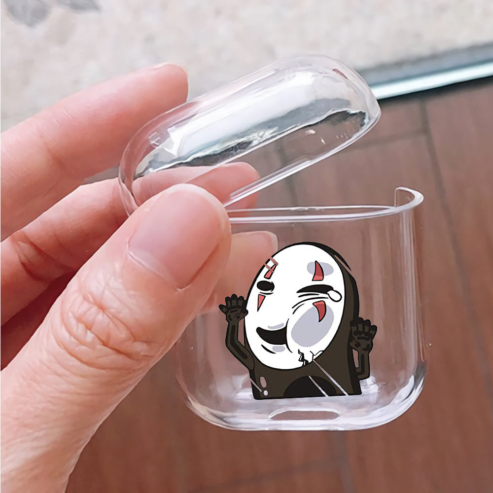 No Face Stick In The Glass Protective Clear Case Cover For Apple Airpods