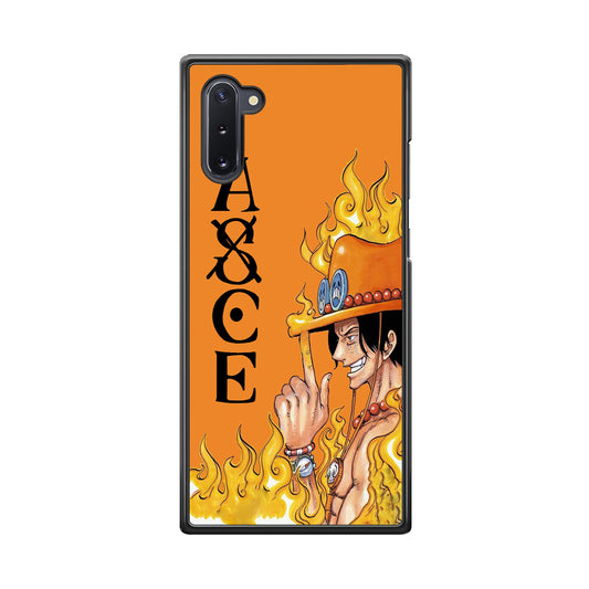 One Piece Ace Orange Tatto Samsung Galaxy Note 10 Case