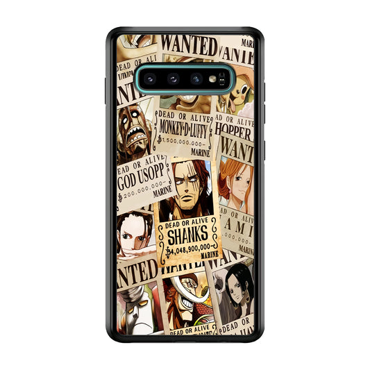 One Piece Wanted Poster Samsung Galaxy S10 Case