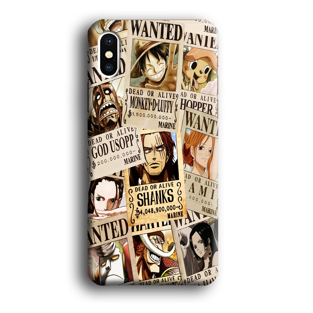 One Piece Wanted Poster iPhone Xs Max Case