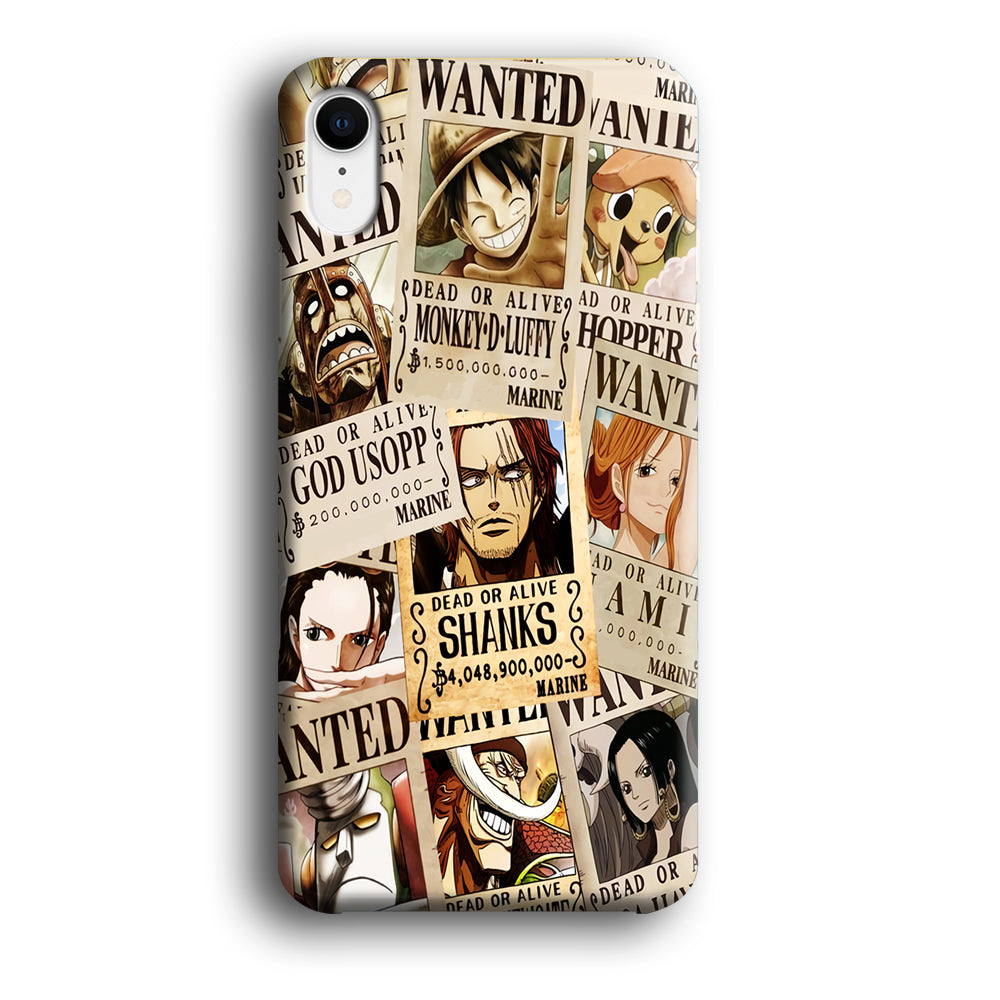 One Piece Wanted Poster iPhone XR Case