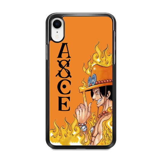 One Piece Ace Orange Tatto iPhone XR Case