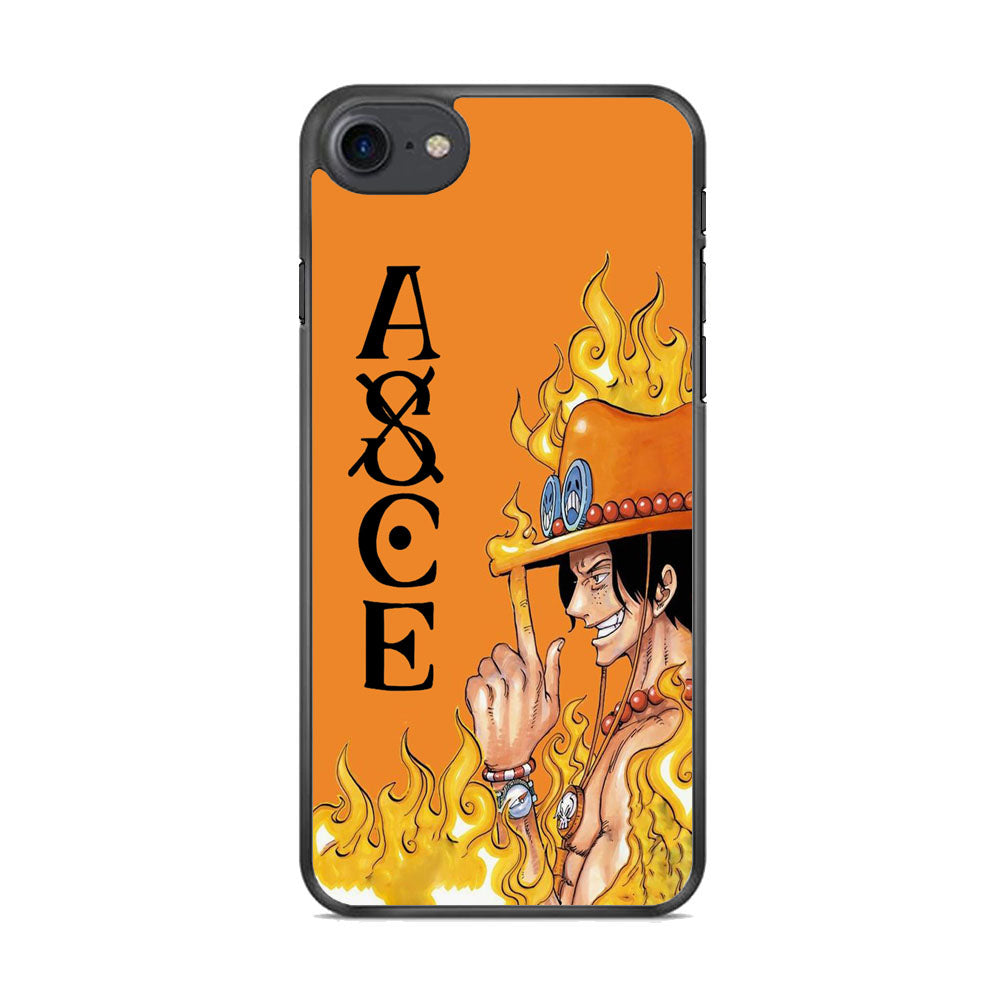 One Piece Ace Orange Tatto iPhone 8 Case