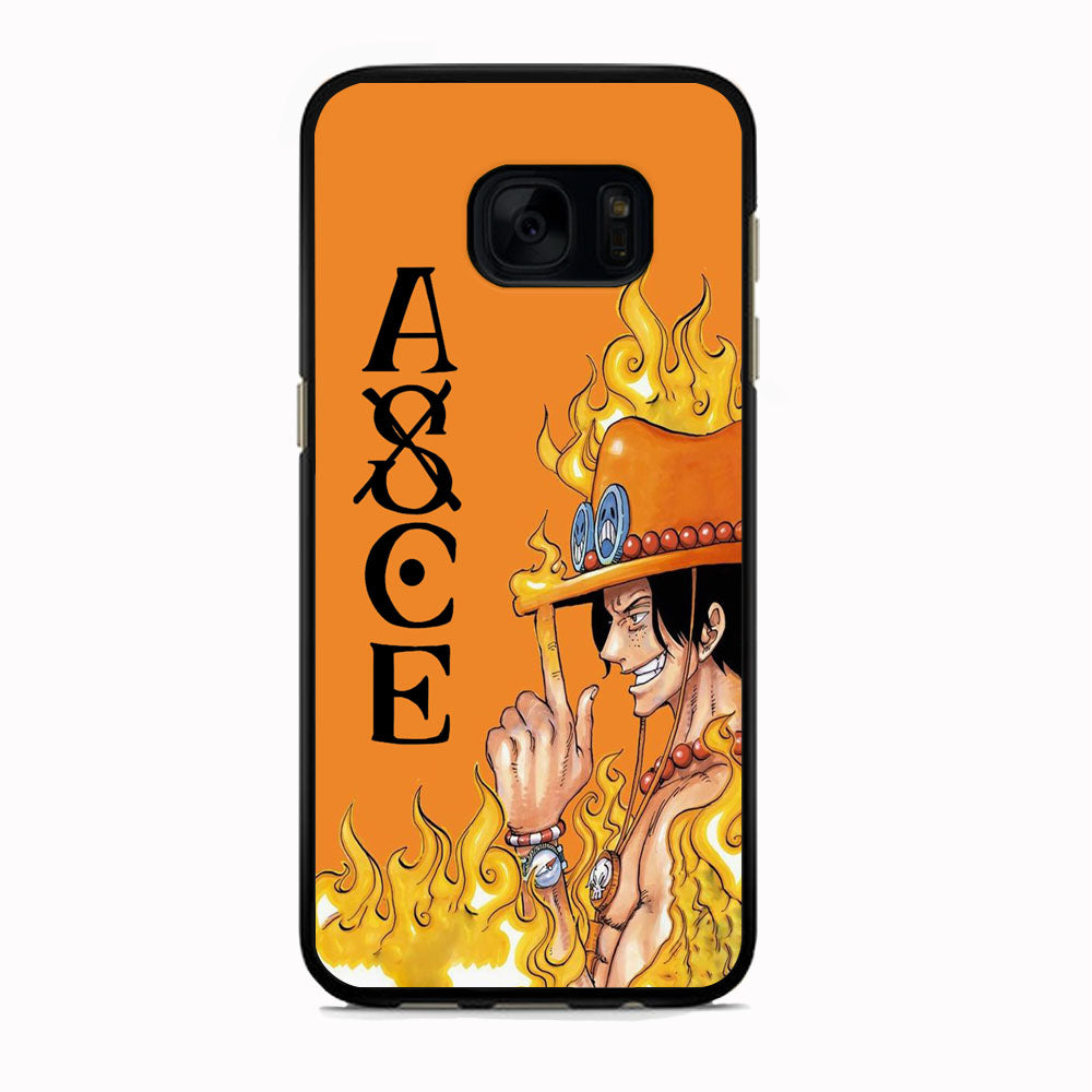 One Piece Ace Orange Tatto Samsung Galaxy S7 Edge Case