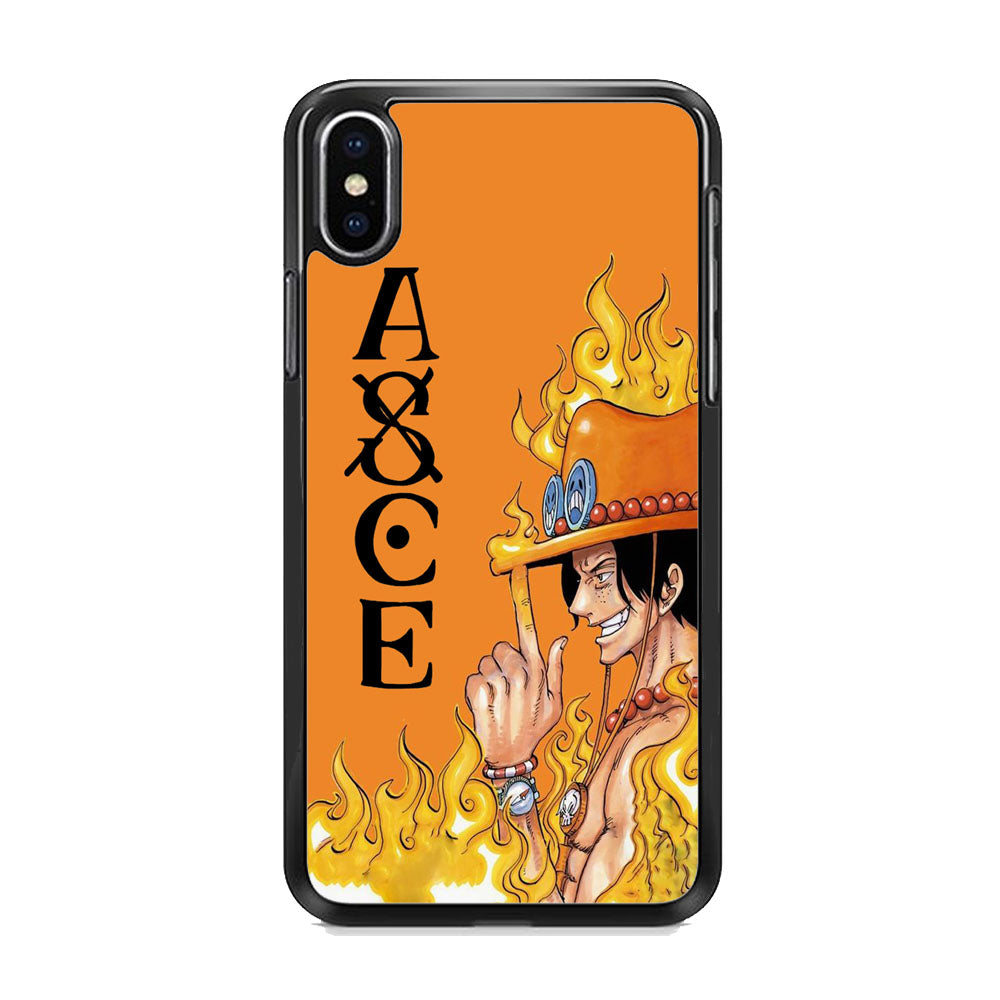 One Piece Ace Orange Tatto iPhone Xs Max Case