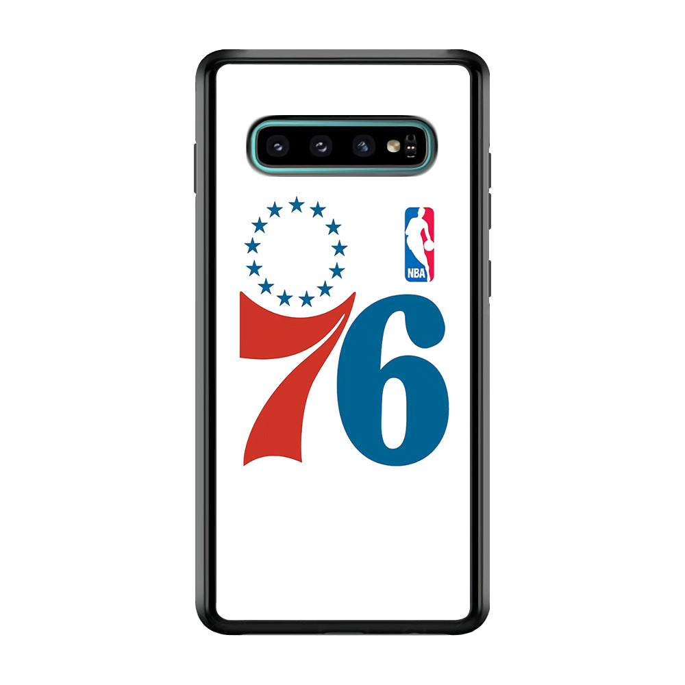 Philadelphia 76ers White Samsung Galaxy S10 Case