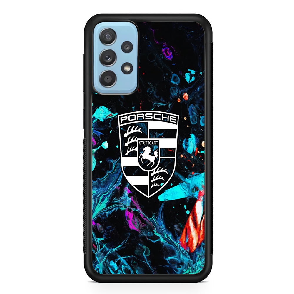 Porsche Logo Marble Samsung Galaxy A52 Case - Ezzystore