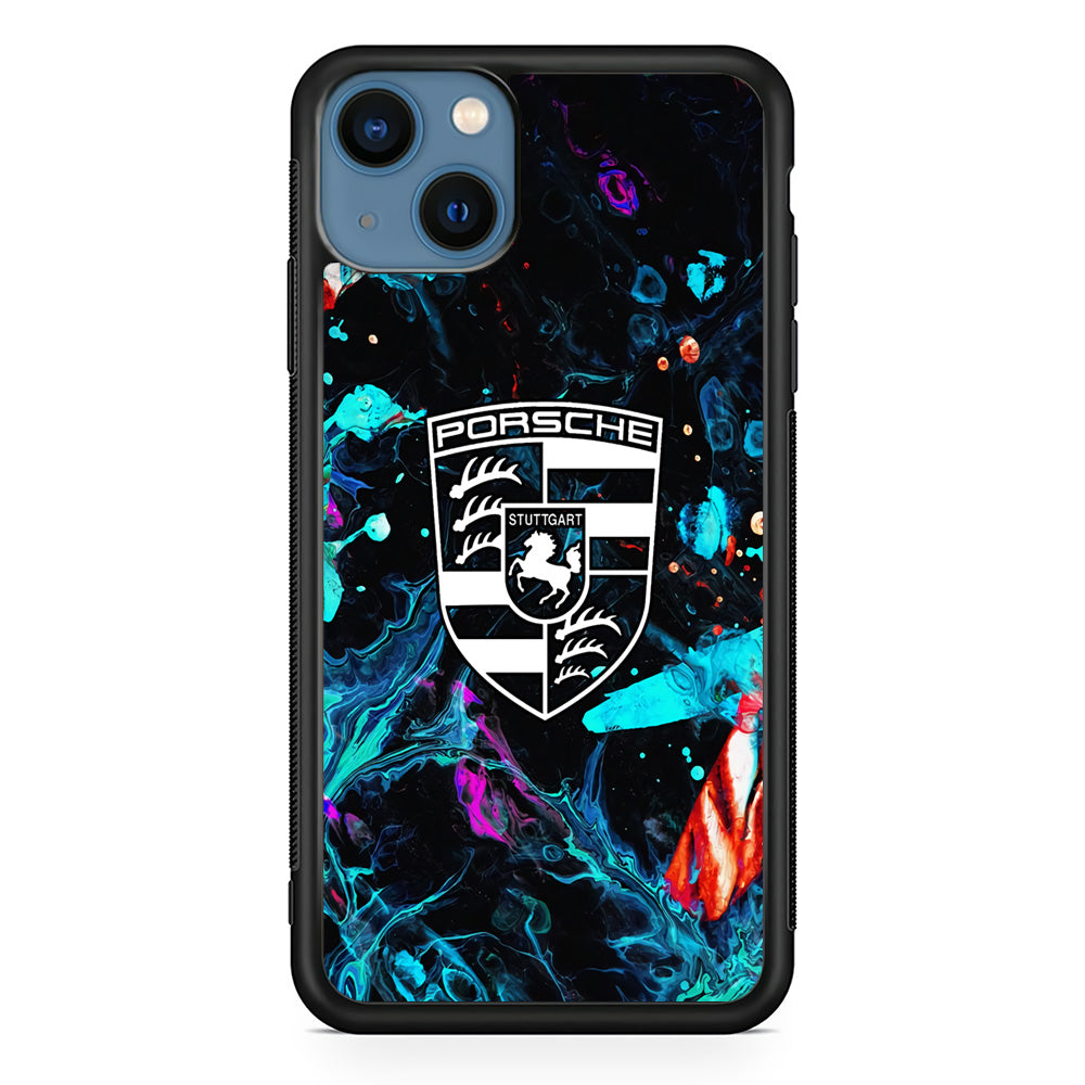 Porsche Logo Marble iPhone 13 Case - Ezzystore