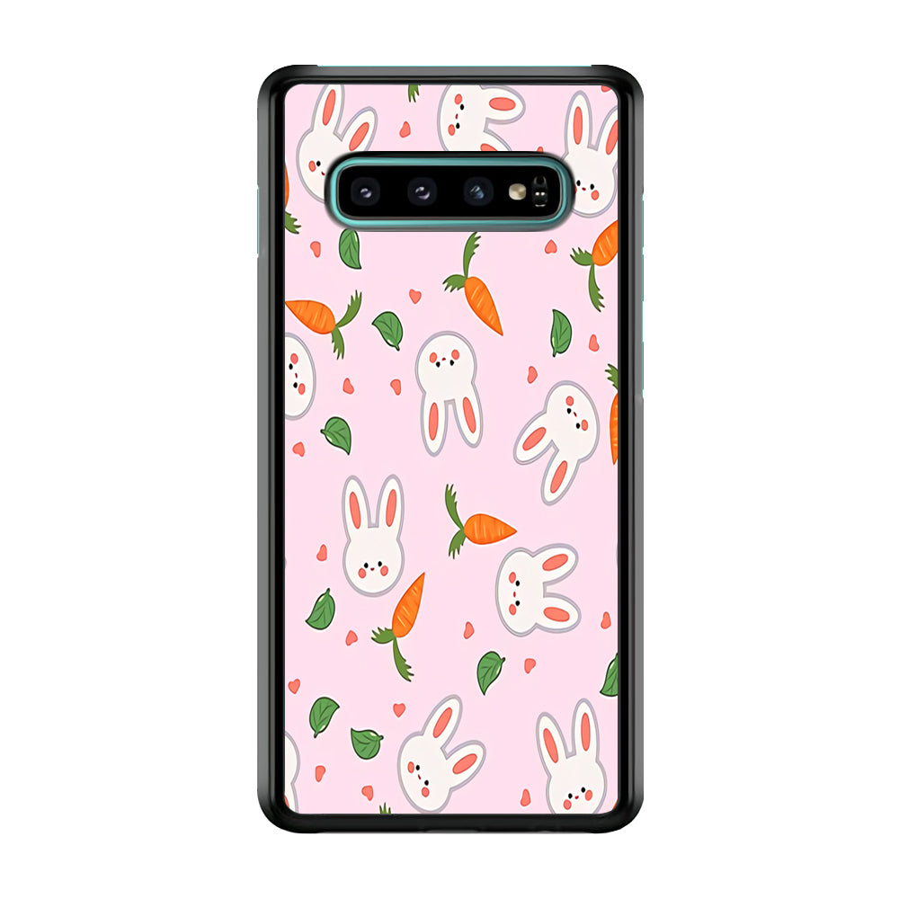 Rabbit Carrot Doodle Samsung Galaxy S10 Case