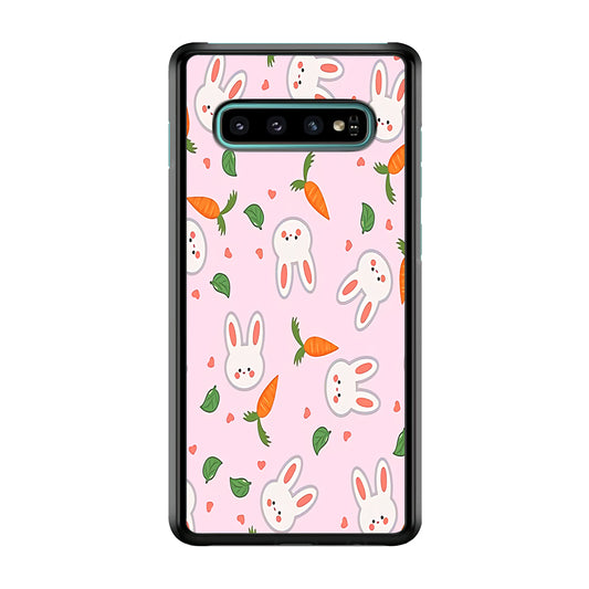Rabbit Carrot Doodle Samsung Galaxy S10 Case