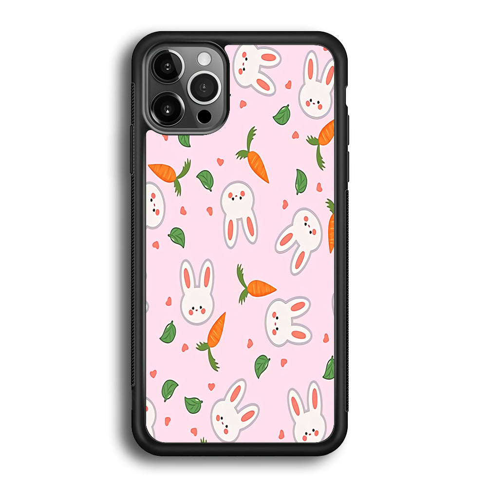 Rabbit Carrot Doodle iPhone 12 Pro Max Case