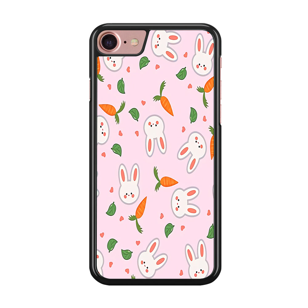 Rabbit Carrot Doodle iPhone 8 Case