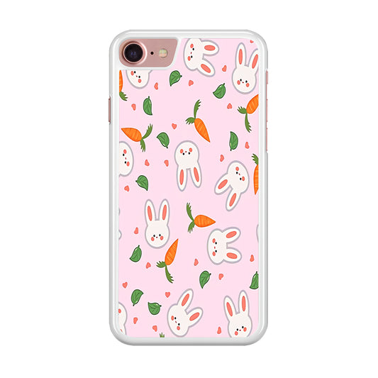 Rabbit Carrot Doodle iPhone 8 Case