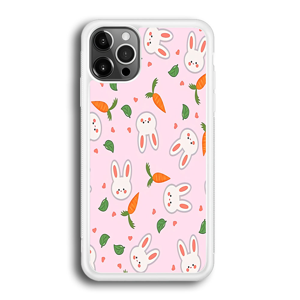 Rabbit Carrot Doodle iPhone 12 Pro Max Case