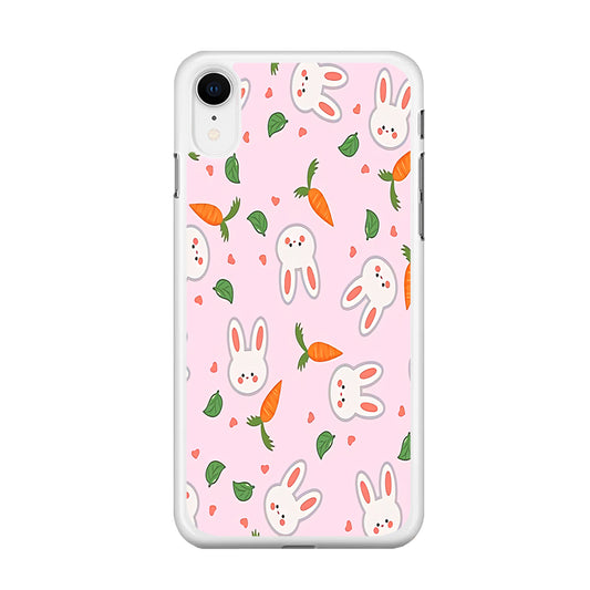 Rabbit Carrot Doodle iPhone XR Case