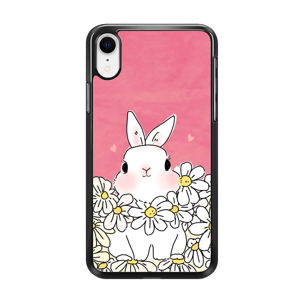 Rabbit CuteFlowers iPhone XR Case