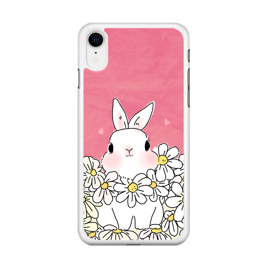 Rabbit CuteFlowers iPhone XR Case