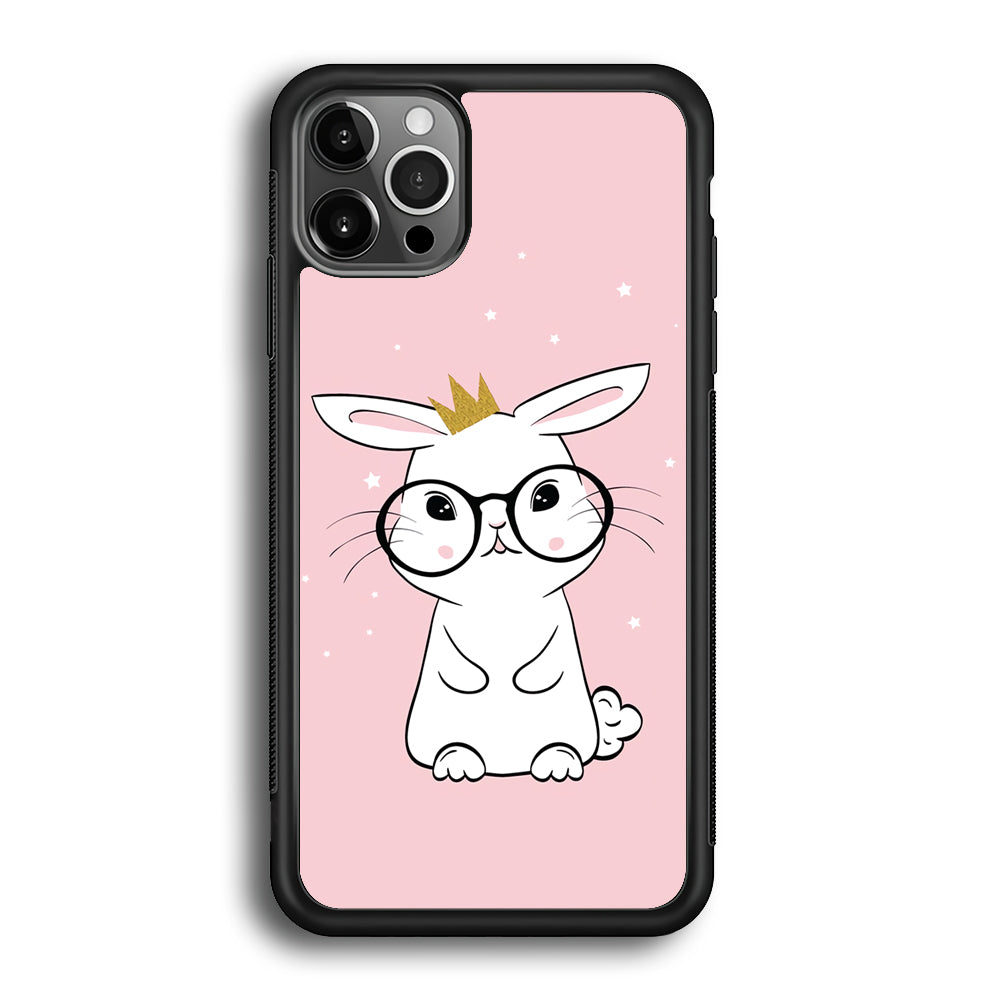 Rabbit Eyeglasses King iPhone 12 Pro Max Case