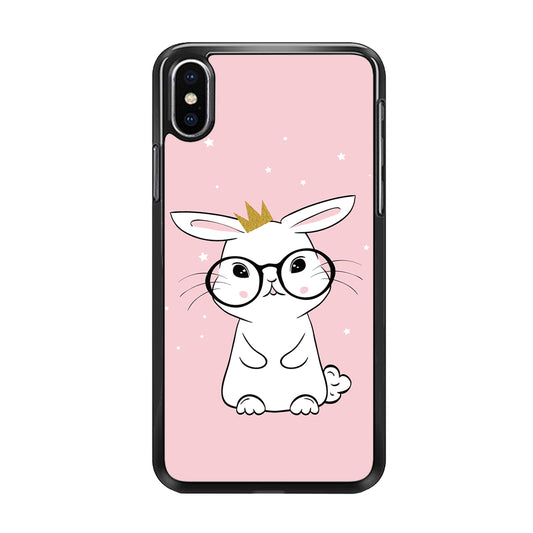 Rabbit Eyeglasses King iPhone Xs Max Case