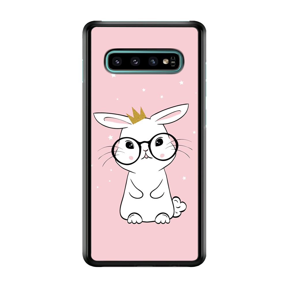 Rabbit Eyeglasses King Samsung Galaxy S10 Plus Case