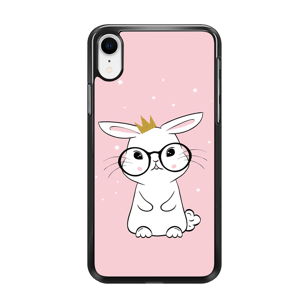 Rabbit Eyeglasses King iPhone XR Case