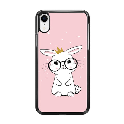 Rabbit Eyeglasses King iPhone XR Case