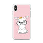 Rabbit Eyeglasses King iPhone X Case