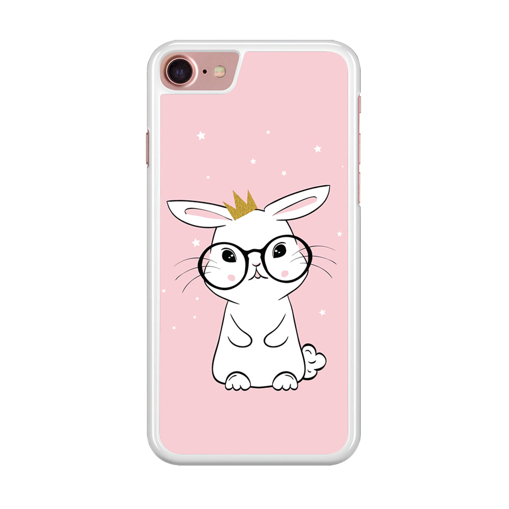Rabbit Eyeglasses King iPhone 8 Case