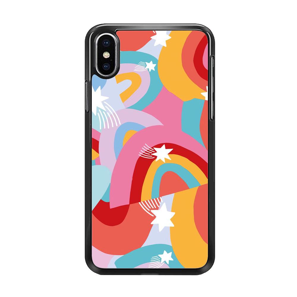 Rainbow Aesthetic Full Colour iPhone X Case