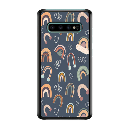 Rainbow Aesthetic Navy Samsung Galaxy S10 Case