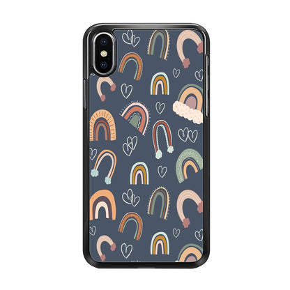Rainbow Aesthetic Navy iPhone X Case