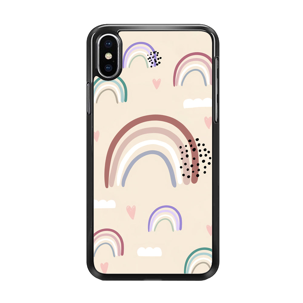 Rainbow Aesthetic Soft Colour iPhone X Case