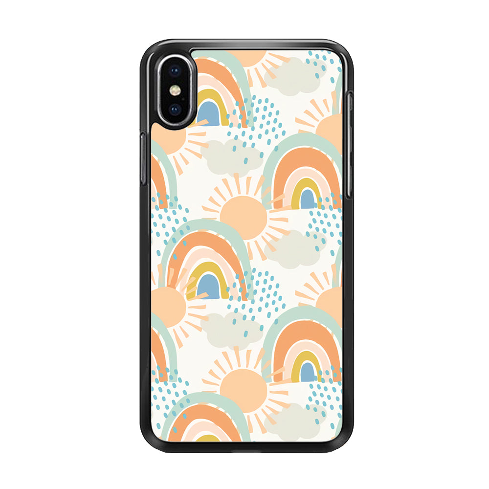 Rainbow Aesthetic Sun iPhone X Case