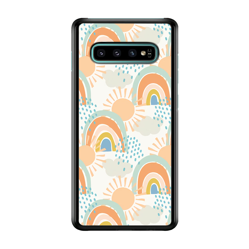 Rainbow Aesthetic Sun Samsung Galaxy S10 Case