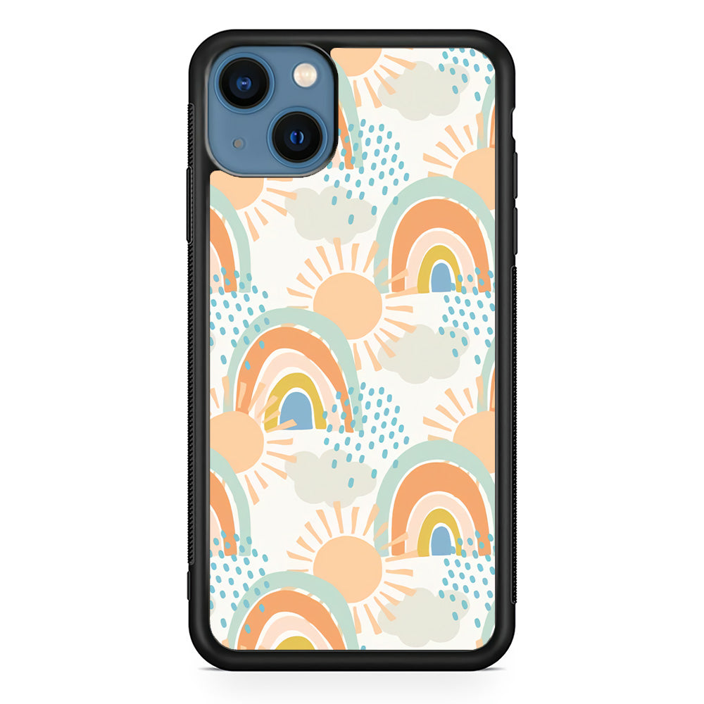Rainbow Aesthetic Sun iPhone 13 Case
