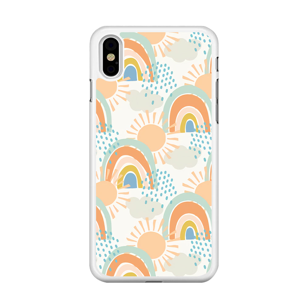 Rainbow Aesthetic Sun iPhone X Case