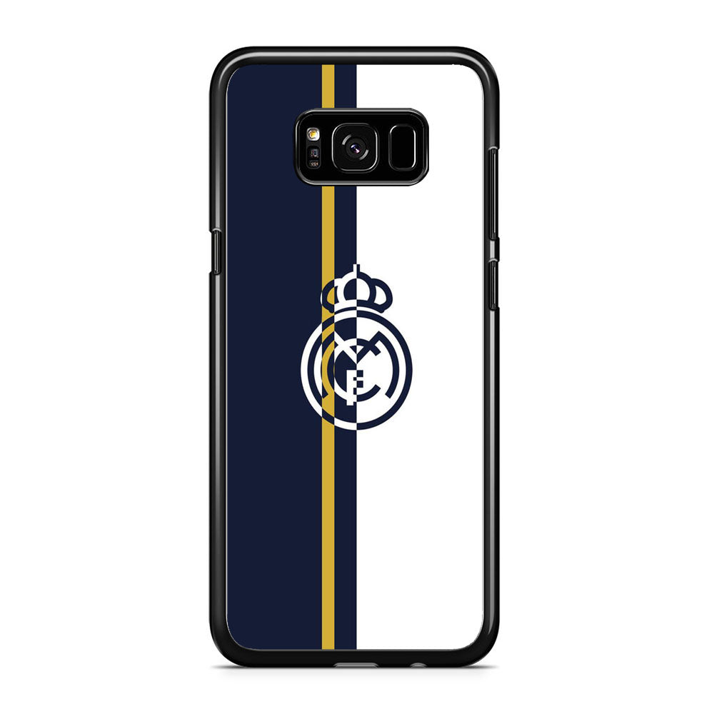 Real Mardrid Blue White Stripe Gold Samsung Galaxy S8 Plus Case
