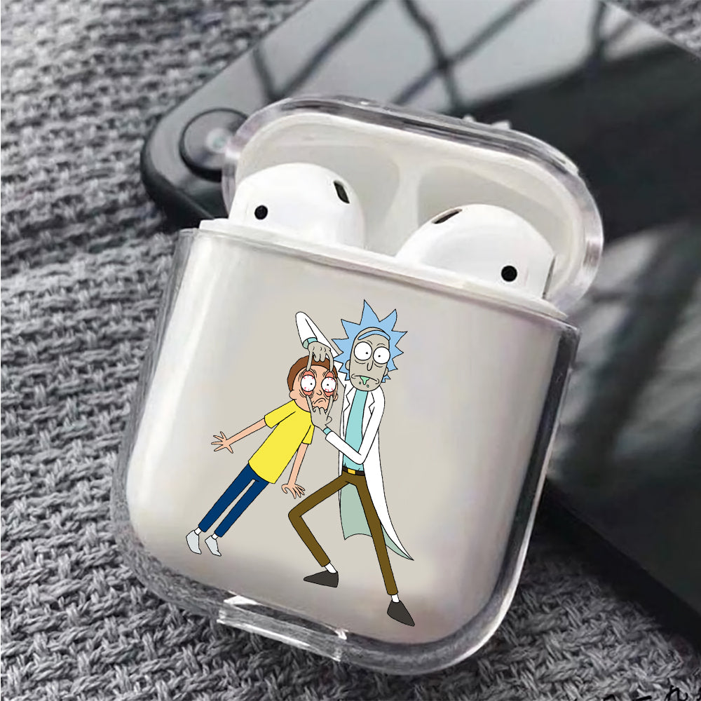 Rick and Morty Glared Protective Clear Case Cover For Apple Airpods