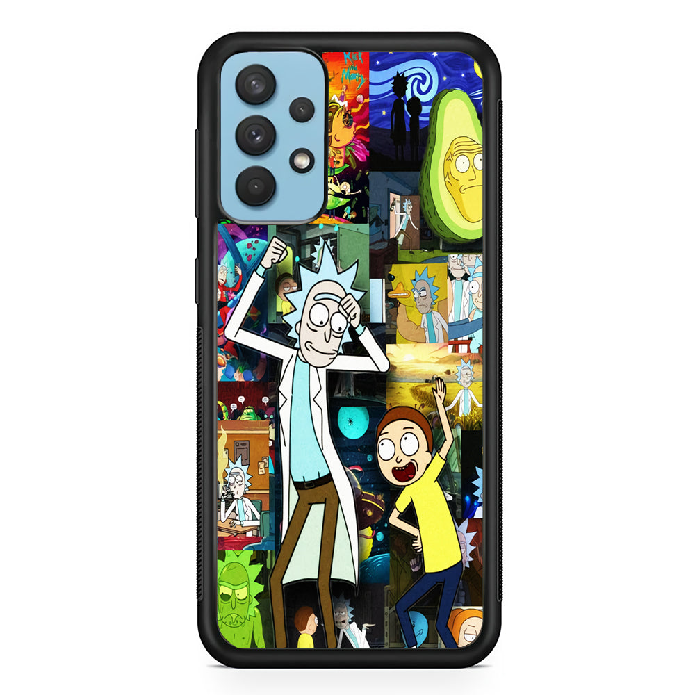 Rick and Morty Dance In Collage Samsung Galaxy A32 Case
