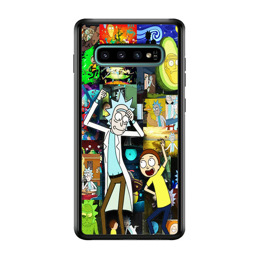 Rick and Morty Dance In Collage Samsung Galaxy S10 Case