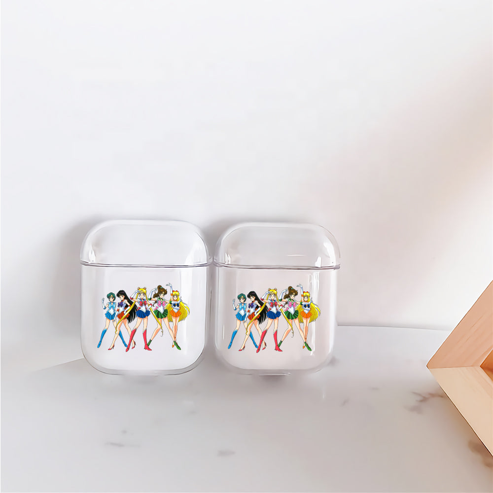 Sailor Moon Team Protective Clear Case Cover For Apple Airpods